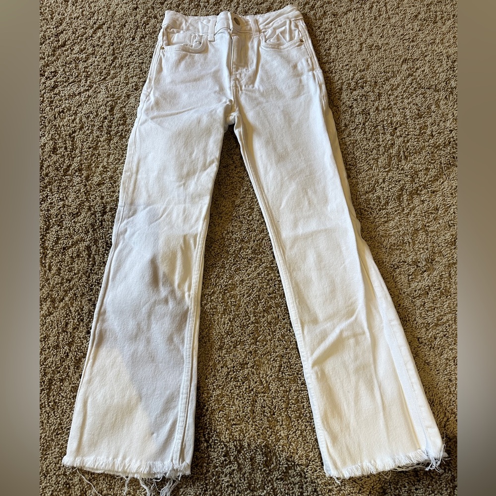 Zara white straight leg pants